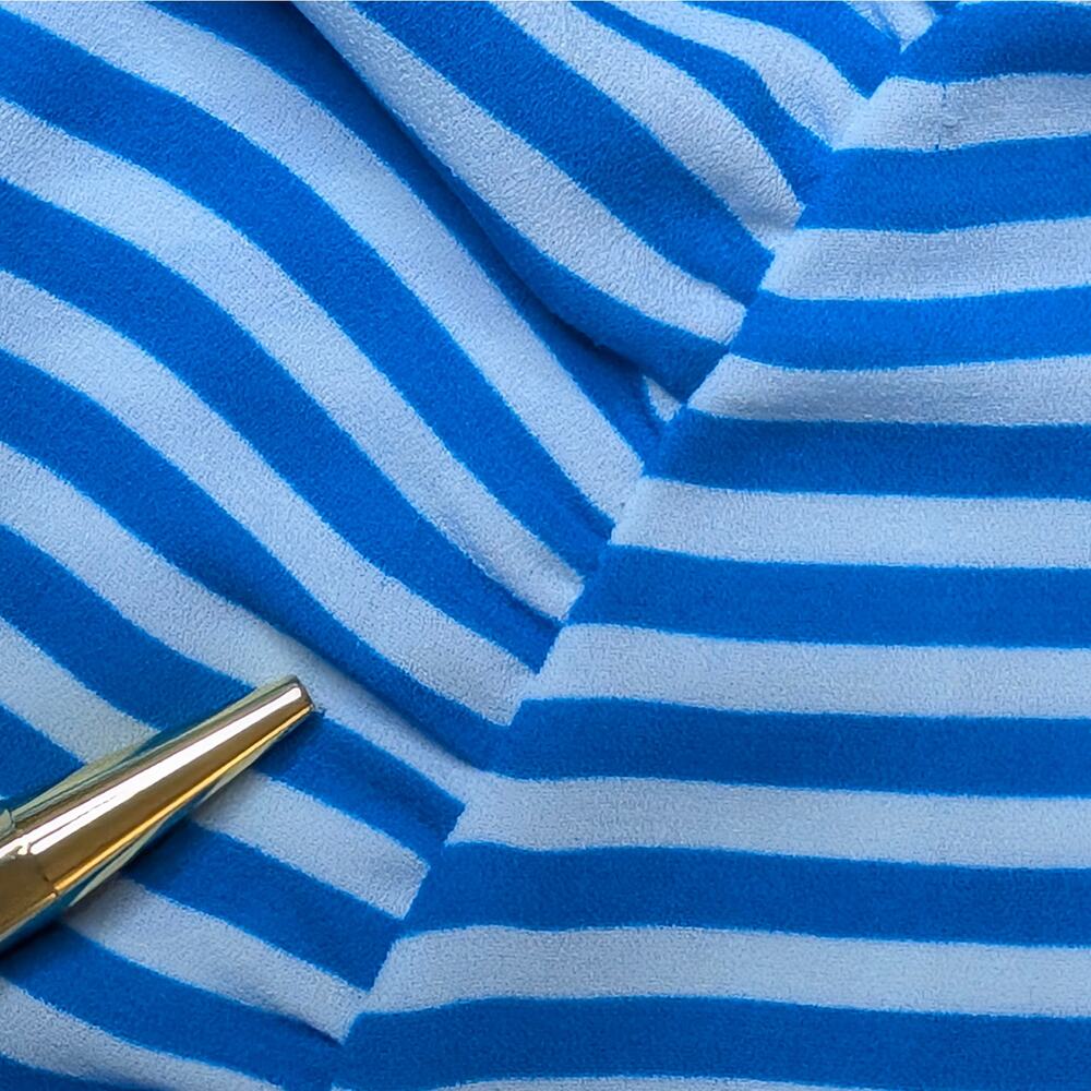 Tommy Bahama Off Shoulder Maxi Dress S Blue White Stripe Tiered Ruffle Resort - Picture 10 of 16